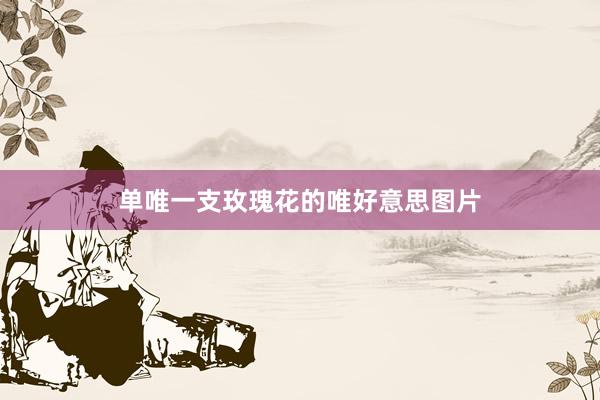 单唯一支玫瑰花的唯好意思图片